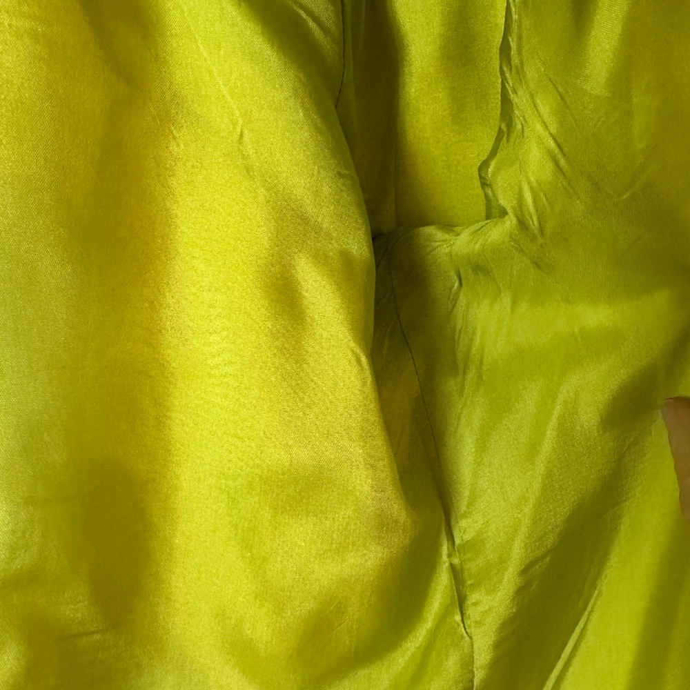 Dana Buchman Like New Neiman Marcus Linen Citron Yellow Green Women's Jacket VTG - Picture 10 of 13